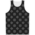Geometric Dot Flower Pattern Print Men's Tank Top