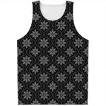 Geometric Dot Flower Pattern Print Men's Tank Top