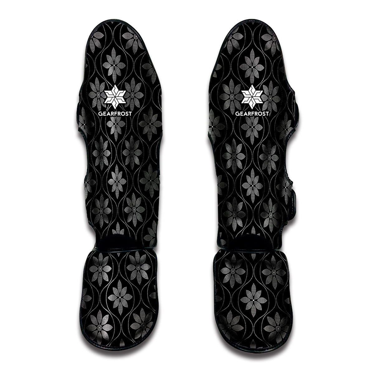 Geometric Dot Flower Pattern Print Muay Thai Shin Guard