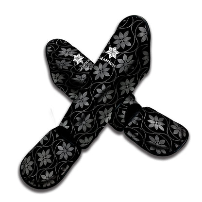 Geometric Dot Flower Pattern Print Muay Thai Shin Guard