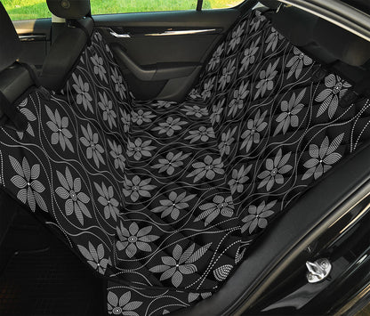 Geometric Dot Flower Pattern Print Pet Car Back Seat Cover