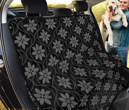 Geometric Dot Flower Pattern Print Pet Car Back Seat Cover