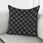 Geometric Dot Flower Pattern Print Pillow Cover