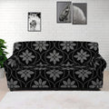 Geometric Dot Flower Pattern Print Sofa Cover