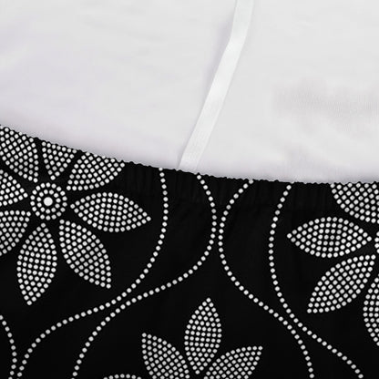 Geometric Dot Flower Pattern Print Sofa Cover