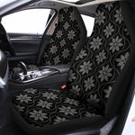 Geometric Dot Flower Pattern Print Universal Fit Car Seat Covers