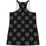 Geometric Dot Flower Pattern Print Women's Racerback Tank Top