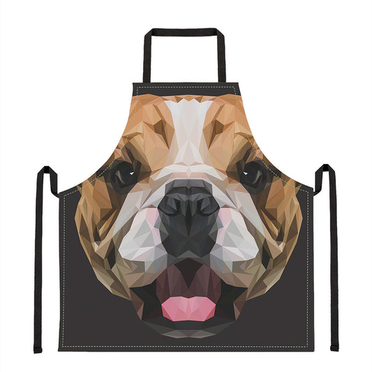 Geometric English Bulldog Print Apron