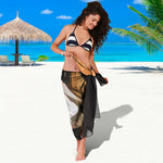 Geometric English Bulldog Print Beach Sarong Wrap