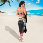 Geometric English Bulldog Print Beach Sarong Wrap