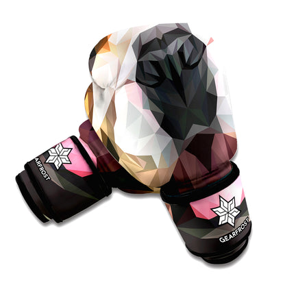 Geometric English Bulldog Print Boxing Gloves