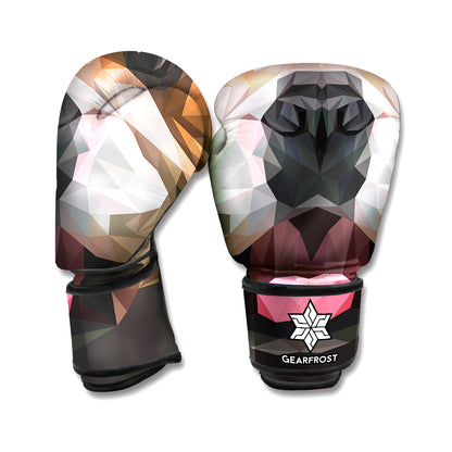 Geometric English Bulldog Print Boxing Gloves