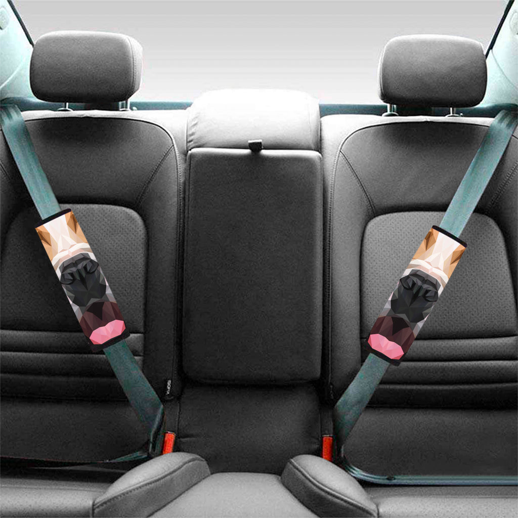 Geometric English Bulldog Print Car Seat Belt Covers