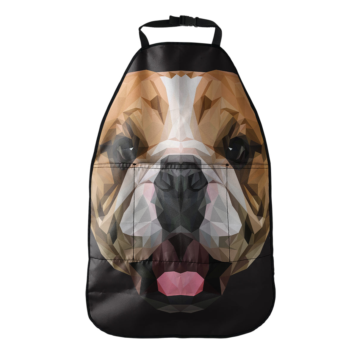 Geometric English Bulldog Print Car Seat Organizers