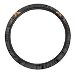 Geometric English Bulldog Print Car Steering Wheel Cover