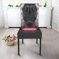 Geometric English Bulldog Print Dining Chair Slipcover