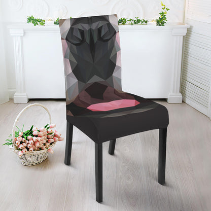 Geometric English Bulldog Print Dining Chair Slipcover