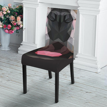 Geometric English Bulldog Print Dining Chair Slipcover