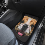 Geometric English Bulldog Print Front and Back Car Floor Mats