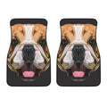 Geometric English Bulldog Print Front Car Floor Mats