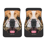 Geometric English Bulldog Print Front Car Floor Mats