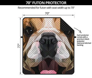 Geometric English Bulldog Print Futon Protector