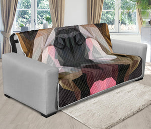 Geometric English Bulldog Print Futon Protector