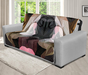 Geometric English Bulldog Print Futon Protector