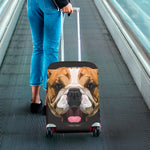Geometric English Bulldog Print Luggage Cover