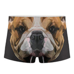 Geometric English Bulldog Print Men's Boxer Briefs