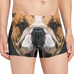 Geometric English Bulldog Print Men's Boxer Briefs