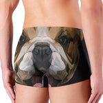 Geometric English Bulldog Print Men's Boxer Briefs