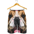 Geometric English Bulldog Print Men's Shorts