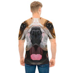 Geometric English Bulldog Print Men's T-Shirt