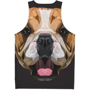 Geometric English Bulldog Print Men's Tank Top