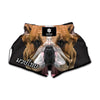 Geometric English Bulldog Print Muay Thai Boxing Shorts