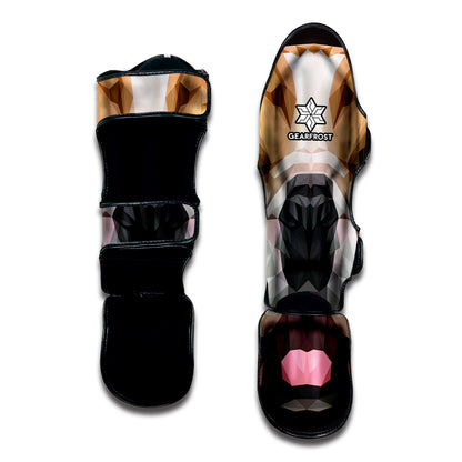 Geometric English Bulldog Print Muay Thai Shin Guard