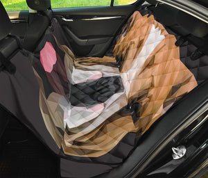 Geometric English Bulldog Print Pet Car Back Seat Cover