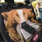 Geometric English Bulldog Print Pet Car Back Seat Cover