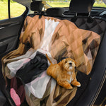 Geometric English Bulldog Print Pet Car Back Seat Cover