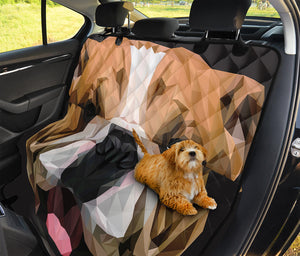 Geometric English Bulldog Print Pet Car Back Seat Cover