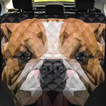 Geometric English Bulldog Print Pet Car Back Seat Cover