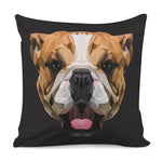 Geometric English Bulldog Print Pillow Cover