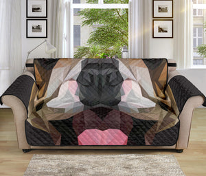 Geometric English Bulldog Print Sofa Protector