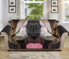 Geometric English Bulldog Print Sofa Protector