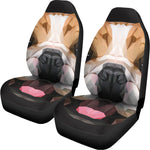 Geometric English Bulldog Print Universal Fit Car Seat Covers