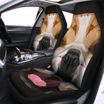 Geometric English Bulldog Print Universal Fit Car Seat Covers