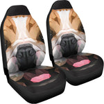 Geometric English Bulldog Print Universal Fit Car Seat Covers