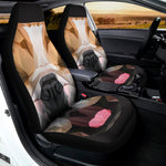 Geometric English Bulldog Print Universal Fit Car Seat Covers