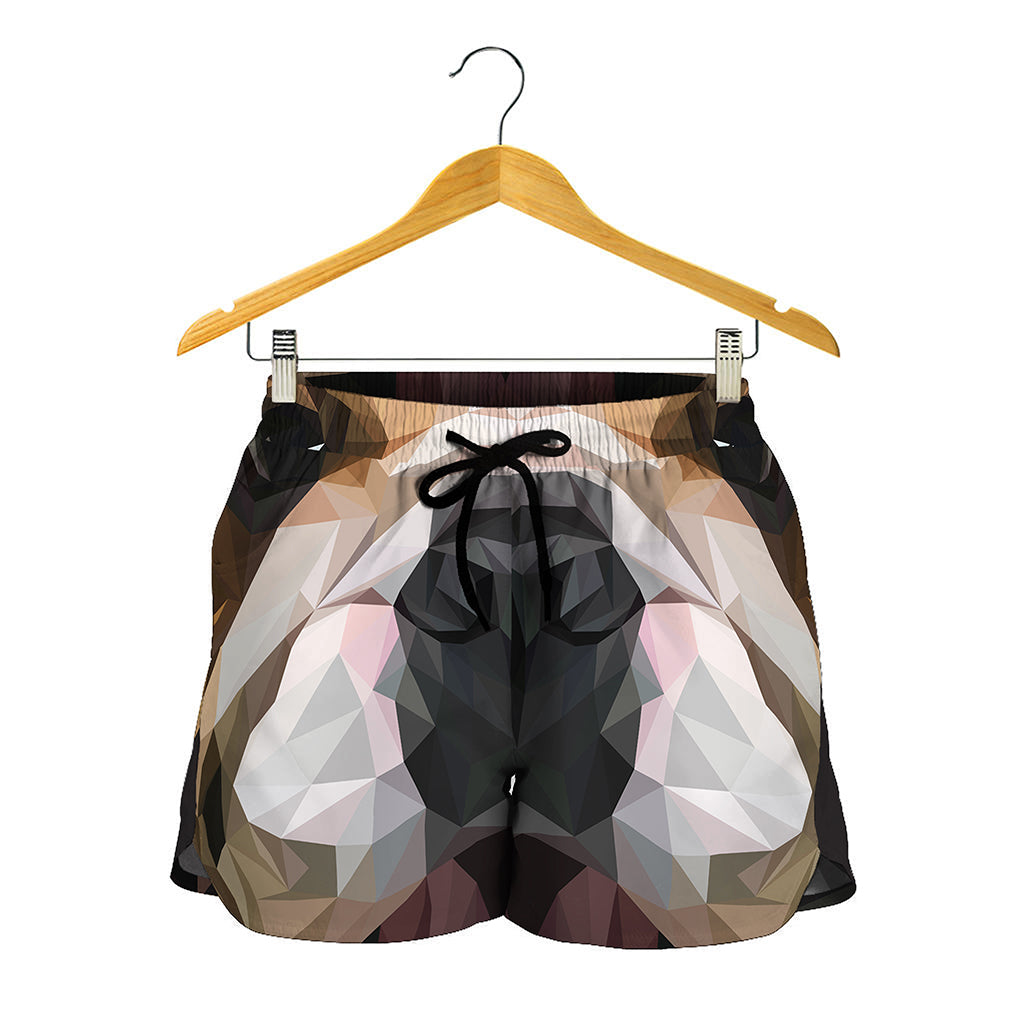 Geometric English Bulldog Print Women's Shorts